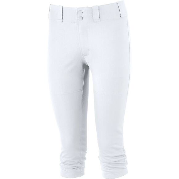 NWT Girls Mizuno Women's Prospect Softball Pants White Large Youth Kids - Picture 1 of 3